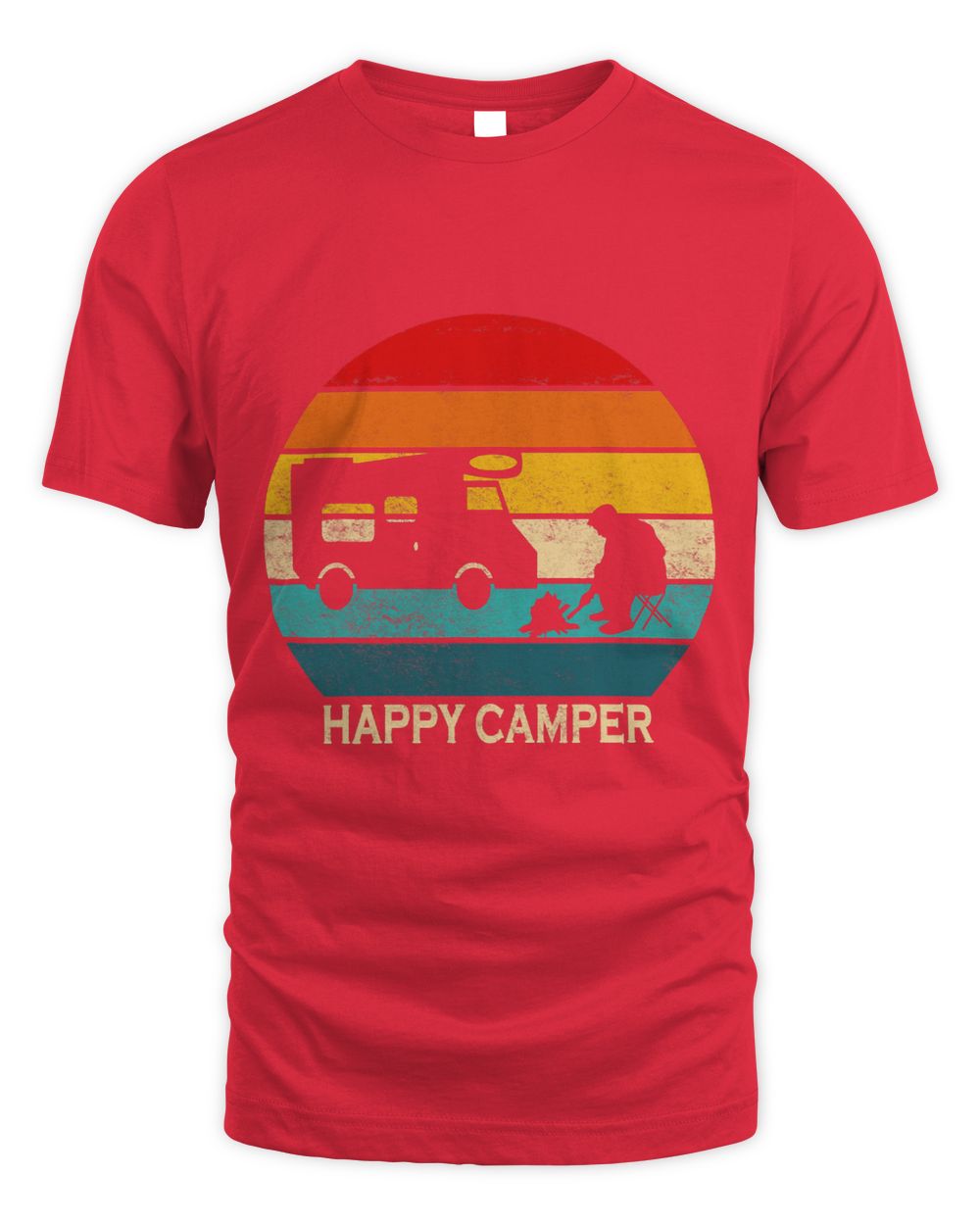 Happy Camper RV CampingRetro Sun 70s 80s