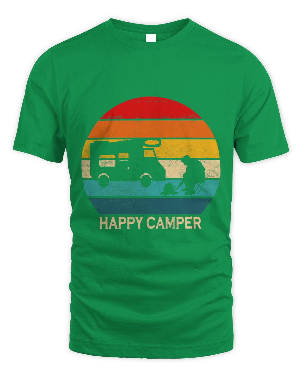 Happy Camper RV CampingRetro Sun 70s 80s