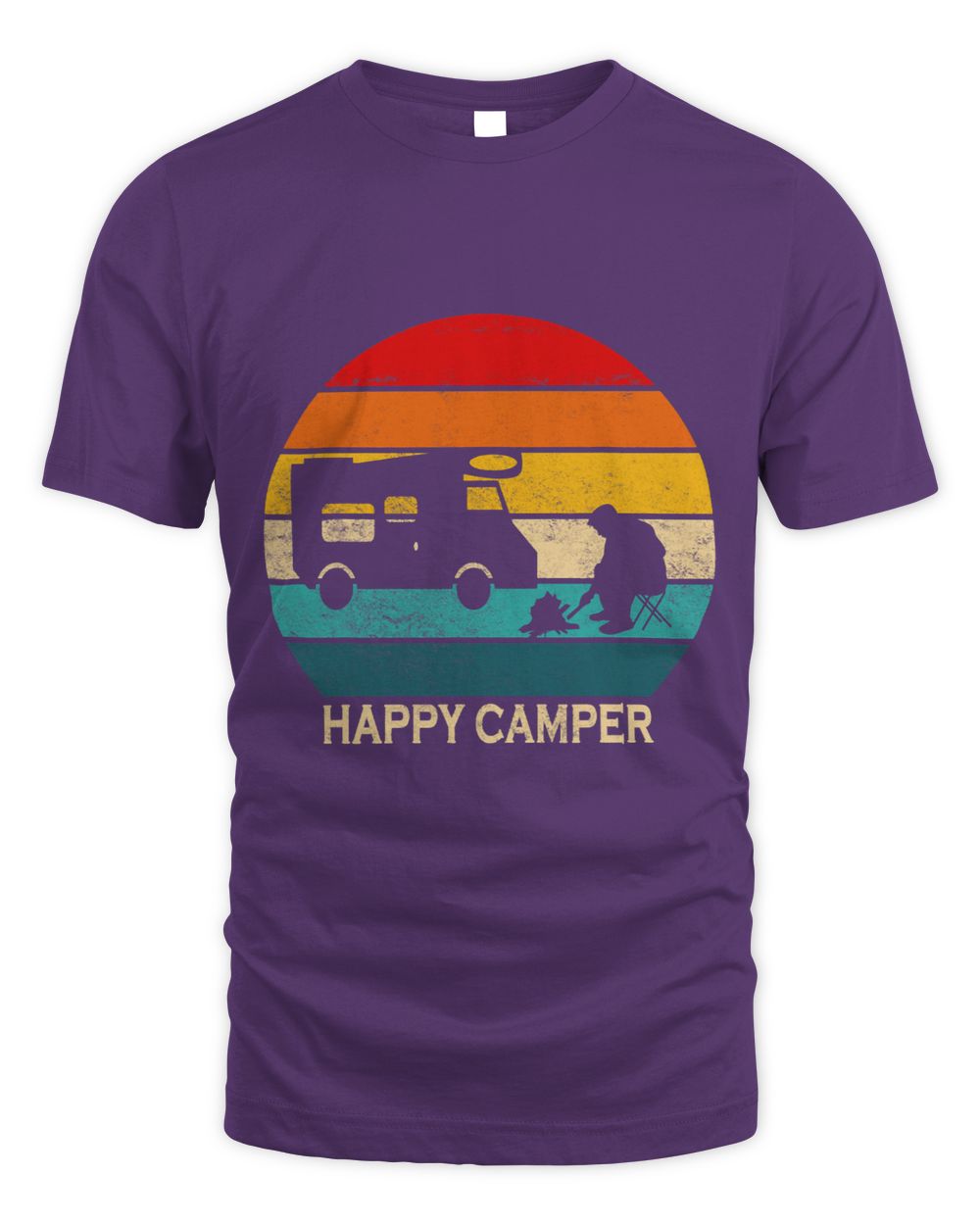 Happy Camper RV CampingRetro Sun 70s 80s