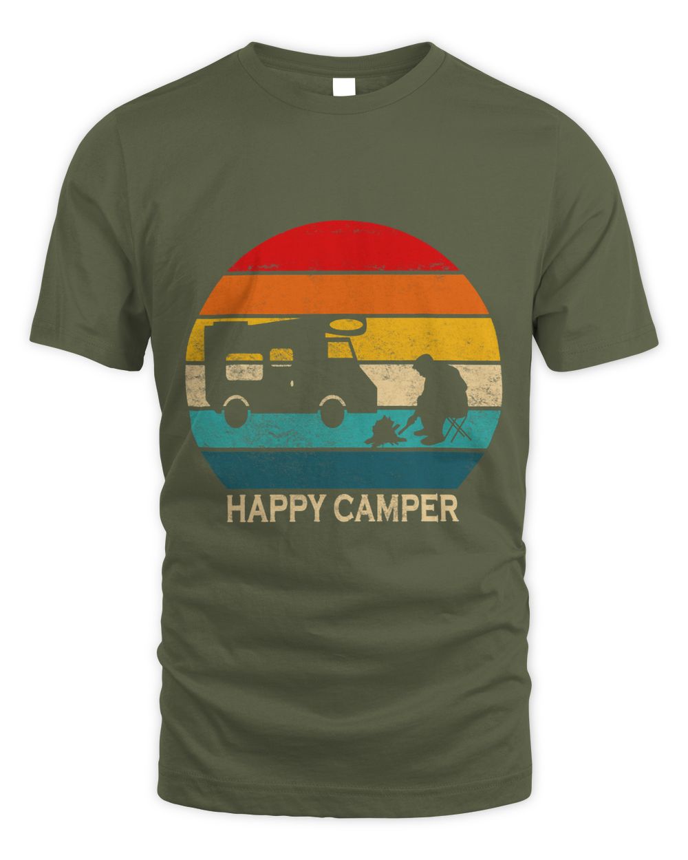 Happy Camper RV CampingRetro Sun 70s 80s