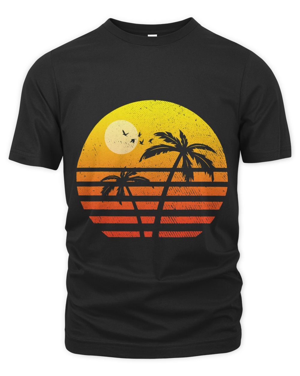 Boys Mens Sunset Palm Tree Shirt Tropical Summer
