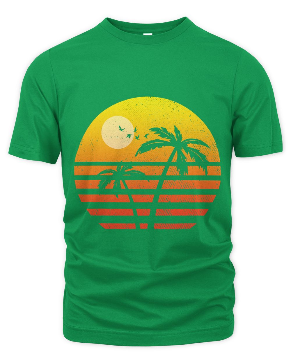 Boys Mens Sunset Palm Tree Shirt Tropical Summer