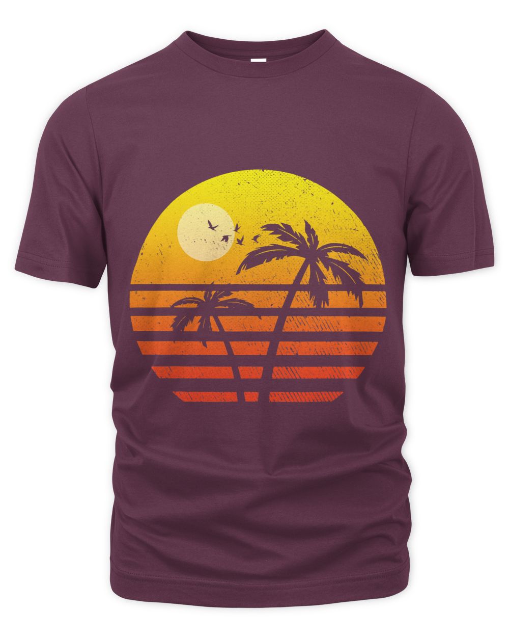 Boys Mens Sunset Palm Tree Shirt Tropical Summer