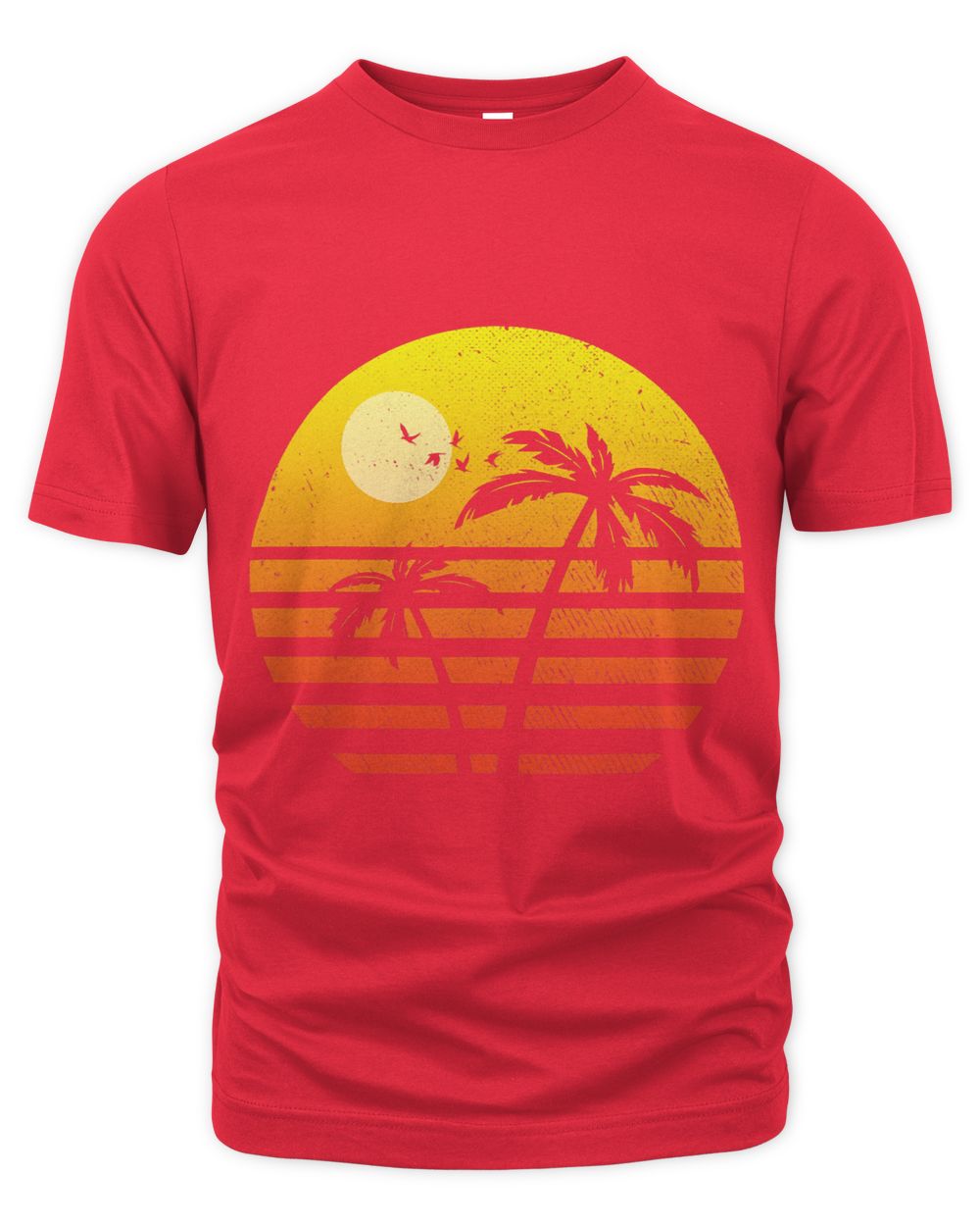 Boys Mens Sunset Palm Tree Shirt Tropical Summer